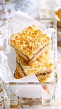 Coconut and jam slice