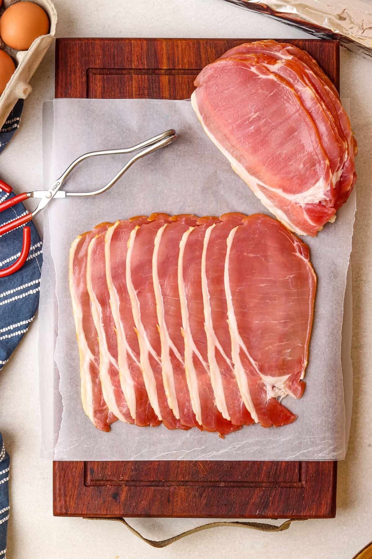 Home cured back bacon