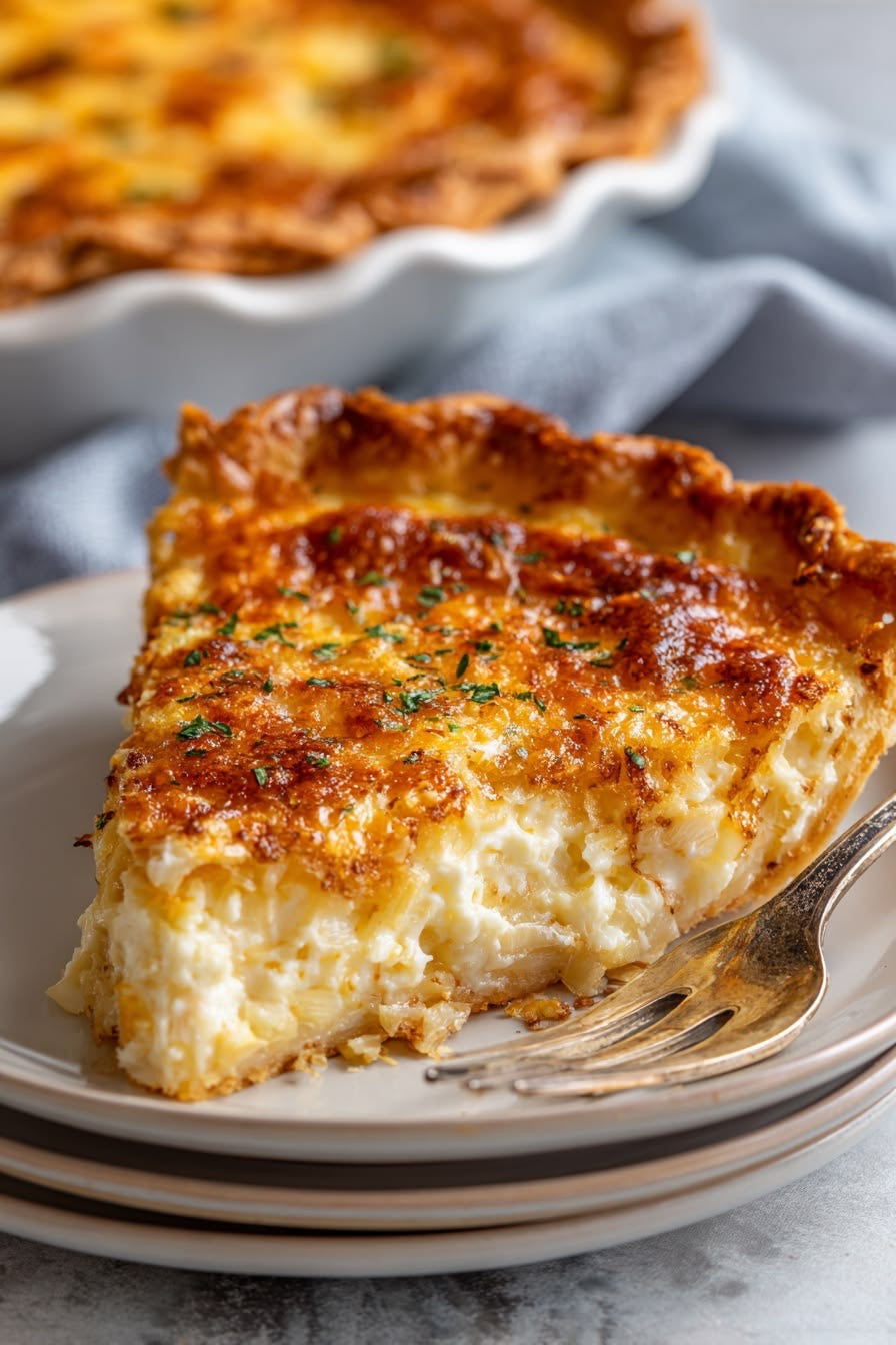 Cheese and onion quiche