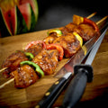 Large jerk chicken kebabs